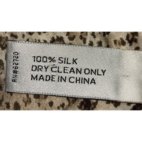 Adrienne Landau Studio Animal Print Polka Dot Square Silk Scarf 34” X 34” - Picture 7 of 8